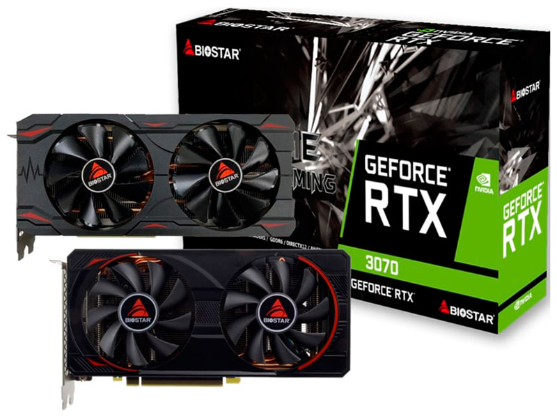 Изображение товара Видеокарта Biostar GeForce RTX 3070 8Gb (VN3706RM82)