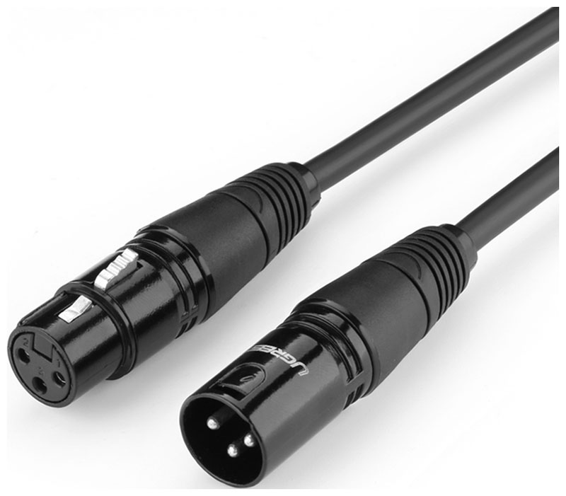 

Кабель Ugreen AV130 (20711) Cannon Male to Female Microphone Extension Audio Cable, длина 3 м., черный