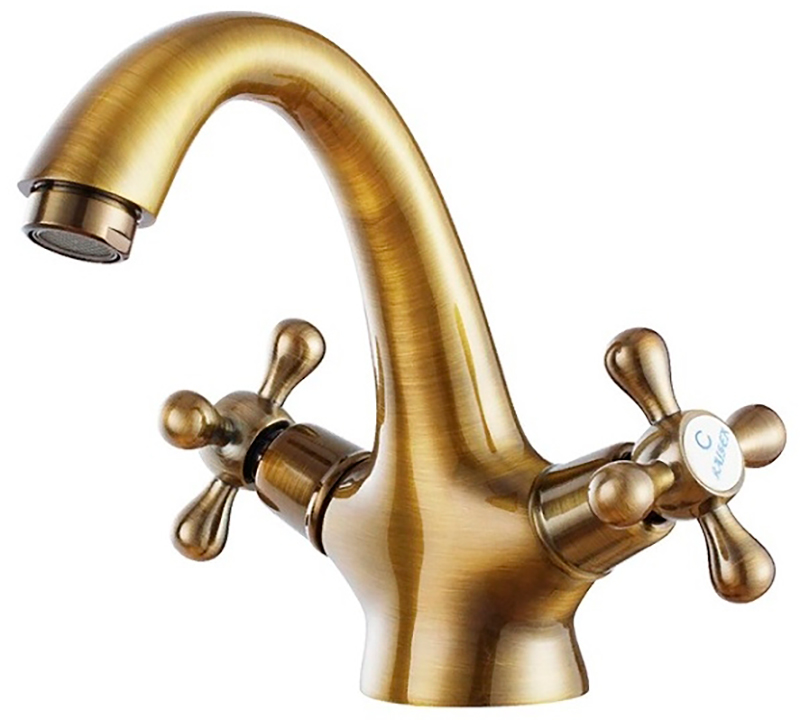 Изображение товара Смеситель для раковины Kaiser Carlson Style бронзовый двухвентильный