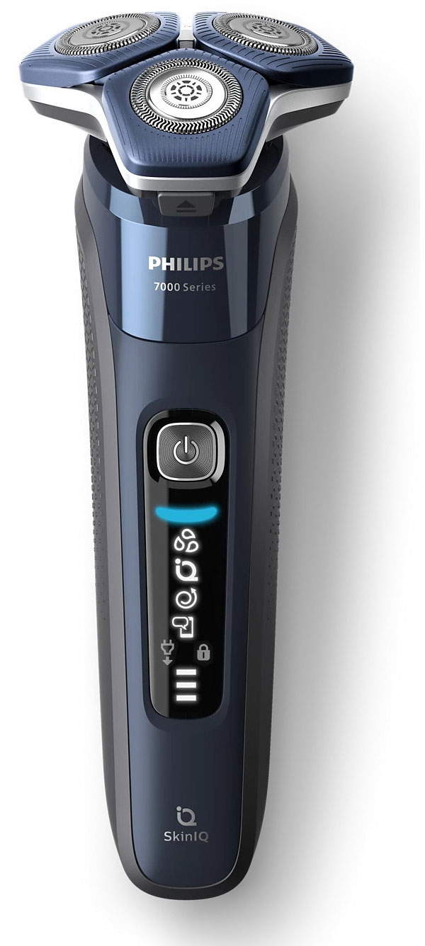 Изображение товара Электробритва Philips S7885/50 с триммером водостойкая 3 головки стильный синий дизайн