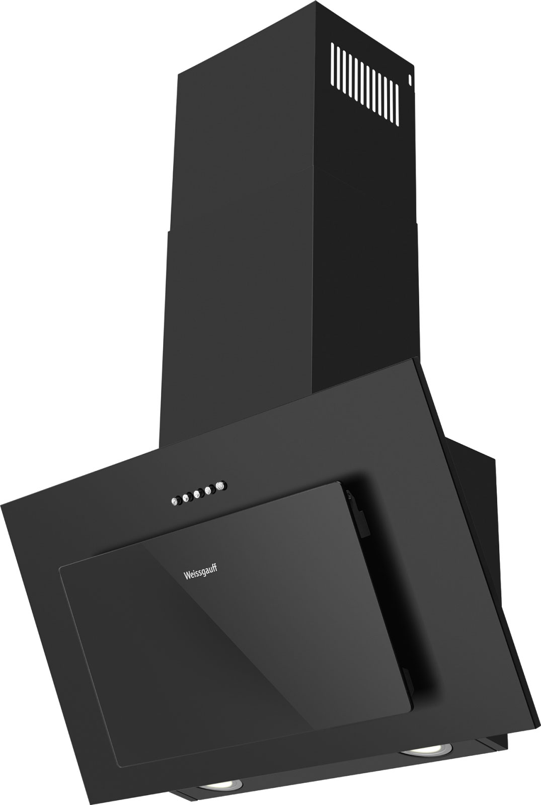 Изображение товара Вытяжка Weissgauff Yota 600 PB BL наклонная черная мощная 900 м3/ч