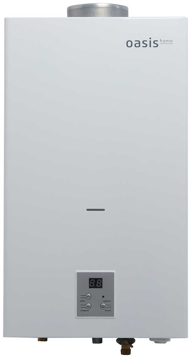 Изображение товара Газовый проточный водонагреватель Oasis Home MW-12 с электронной модуляцией пламени