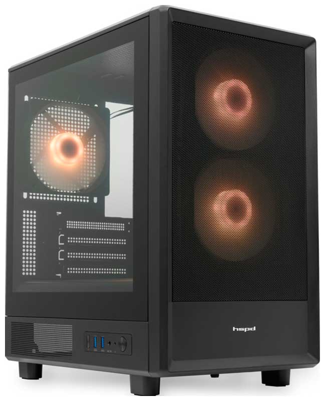 Компьютерный корпус HSPD M310 (M310-TGBK-ARGB) Компьютерный корпус HSPD M310 (M310-TGBK-ARGB)