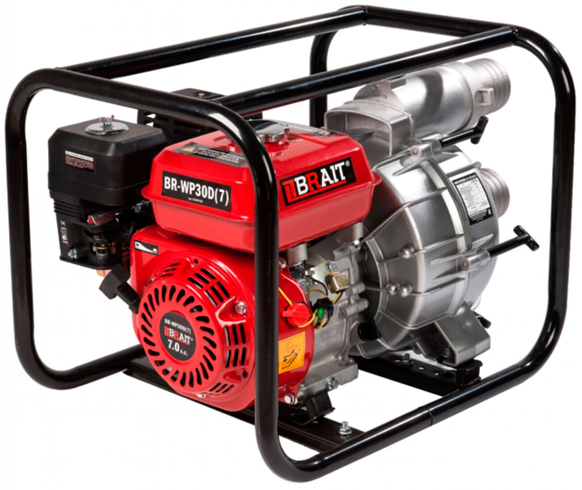 Изображение товара Мотопомпа бензиновая BRAIT BR-WP-30D7 для воды высокая производительность
