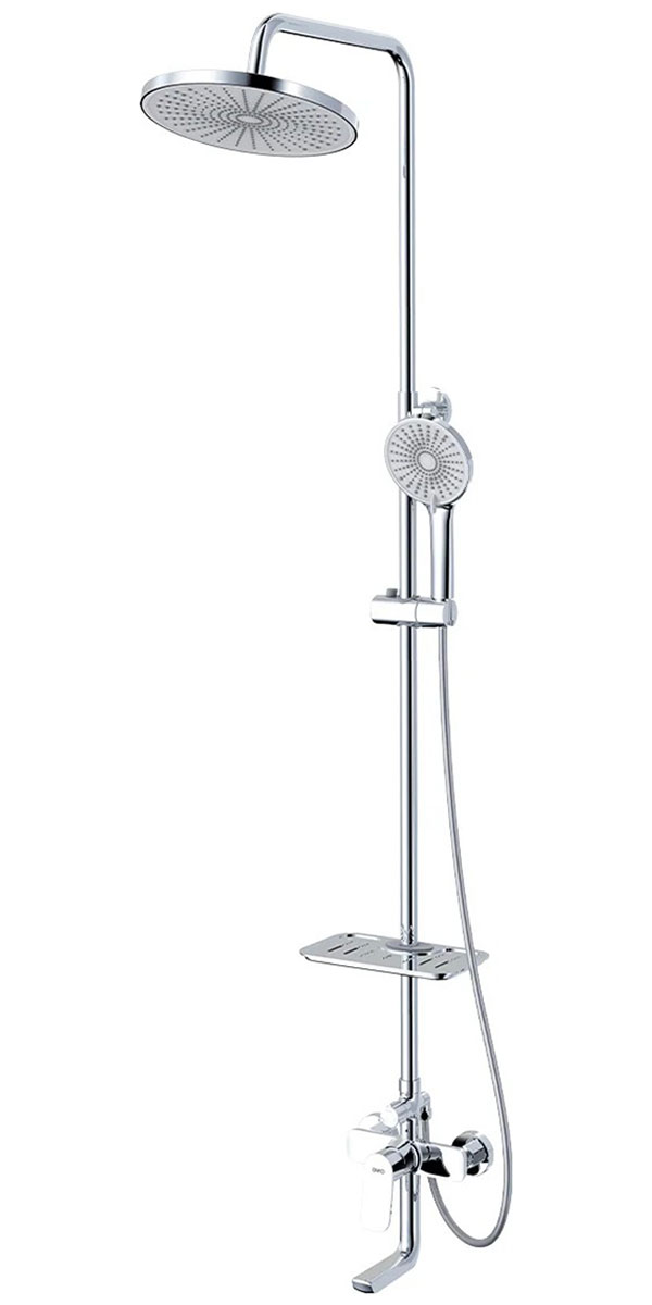 Изображение товара Душевая система AWP Teza (S0862C) с тропическим душем и поворотным изливом, хром