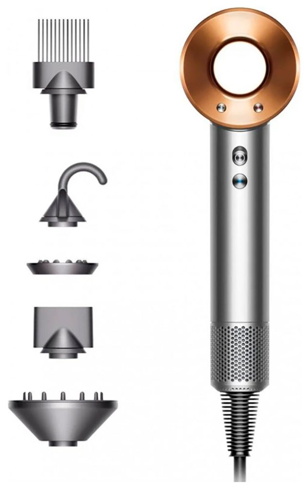 

Фен Dyson HD08 в цвете Nickel/Copper (389934-01), Серебристый