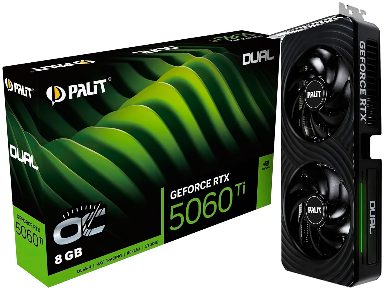 Изображение товара Видеокарта Palit GeForce RTX 5060 TI 8GB DUAL OC (NE7506TT19P1-GB2062D)