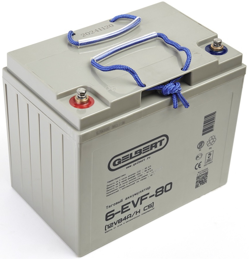 Изображение товара Тяговый аккумулятор Gelbert 6-EVF-80 12V 84Ач AGM VRLA