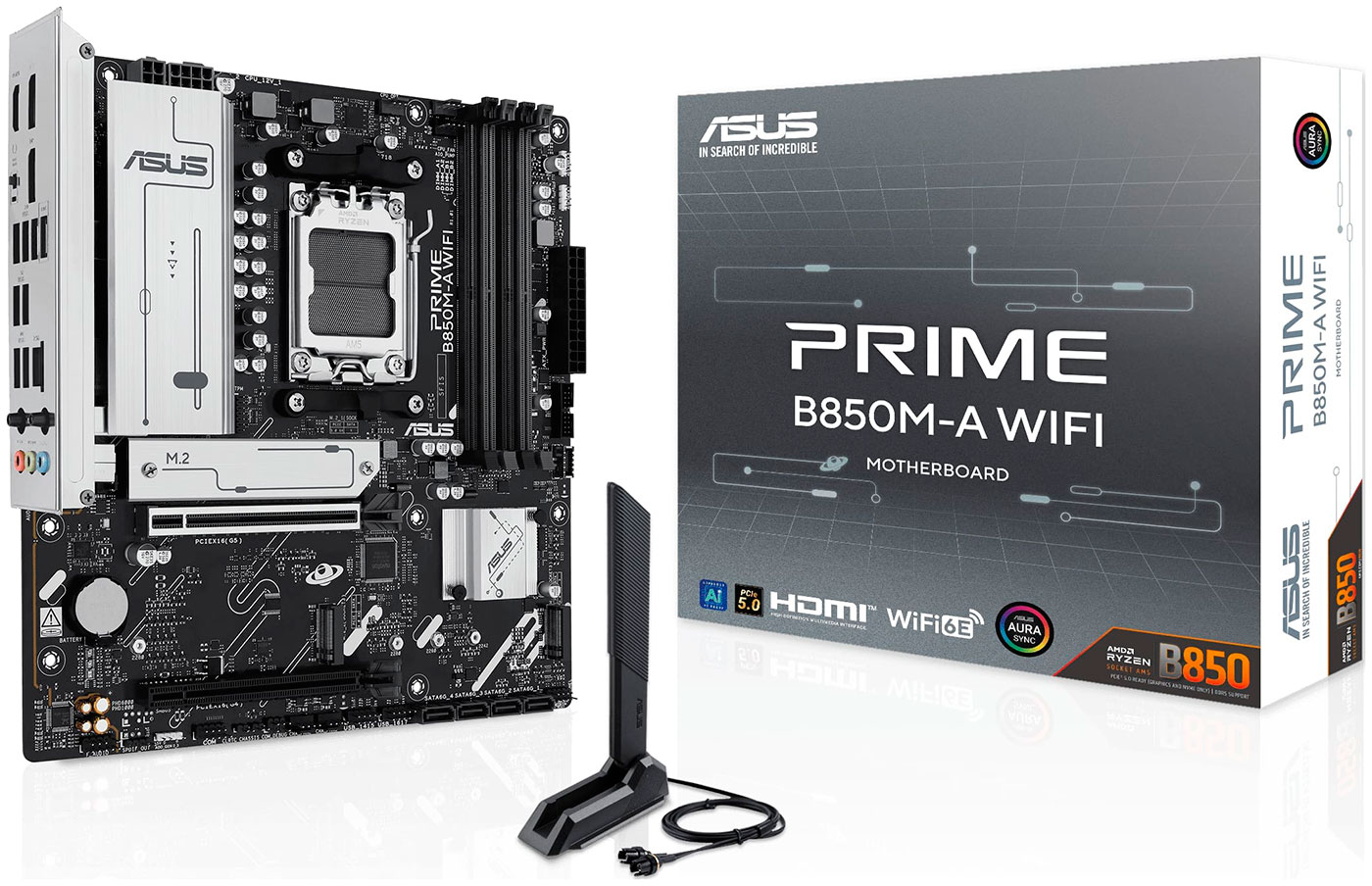 

Материнская плата Asus PRIME B850M-A WIFI (AM5, mATX), Черный