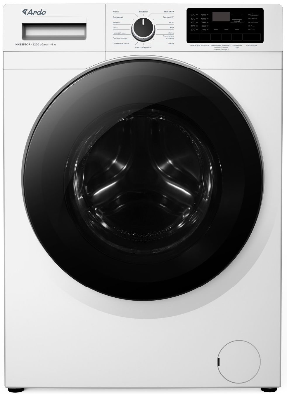 Изображение товара Стиральная машина ARDO WME812544DW2 8 кг 1200 об/мин A+++ парский режим