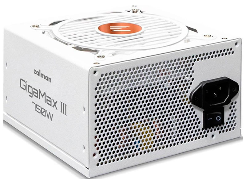 Изображение товара Блок питания Zalman GigaMax III 750W Bronze 80 PLUS ATX полумодульный белый