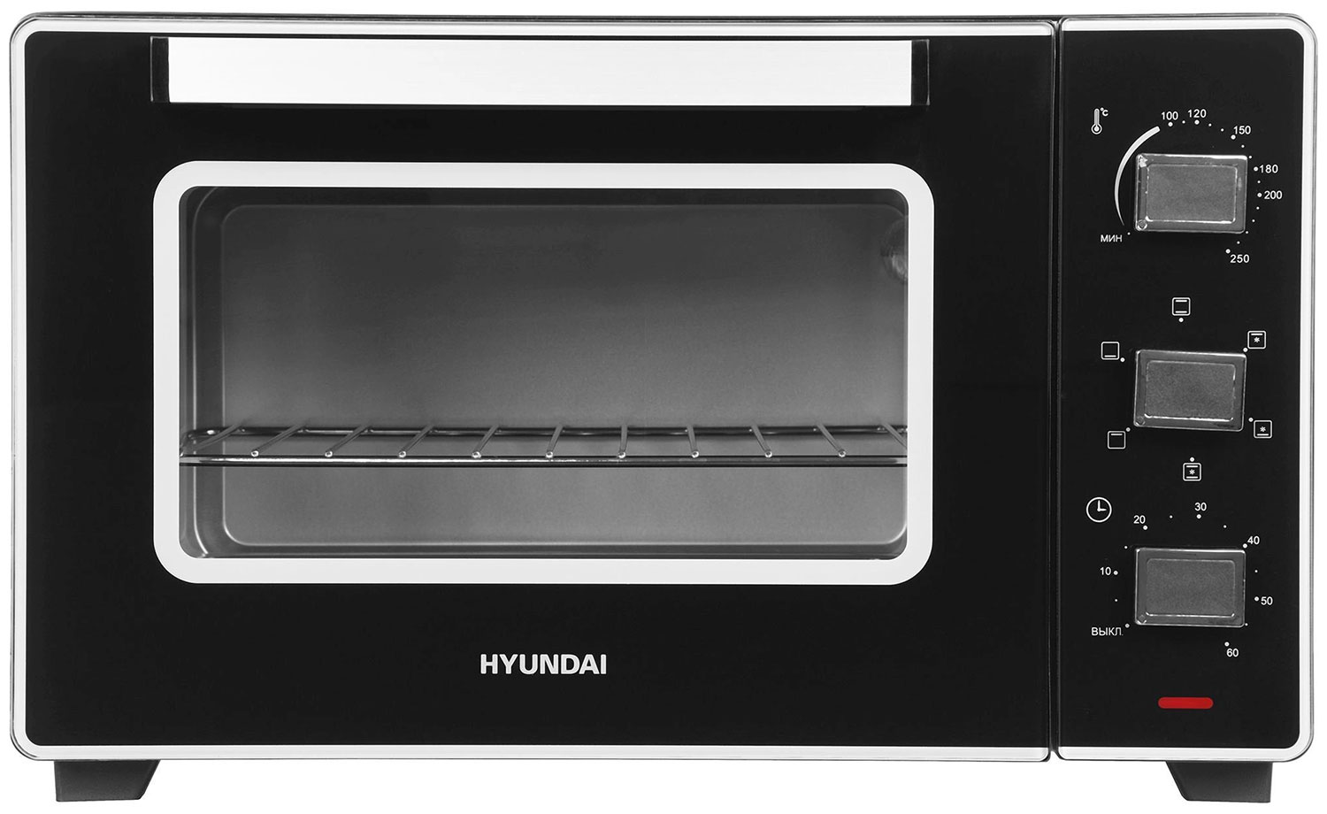 Изображение товара Электропечь Hyundai MIO-HY093 мини-печь с грилем и конвекцией 28 л черный