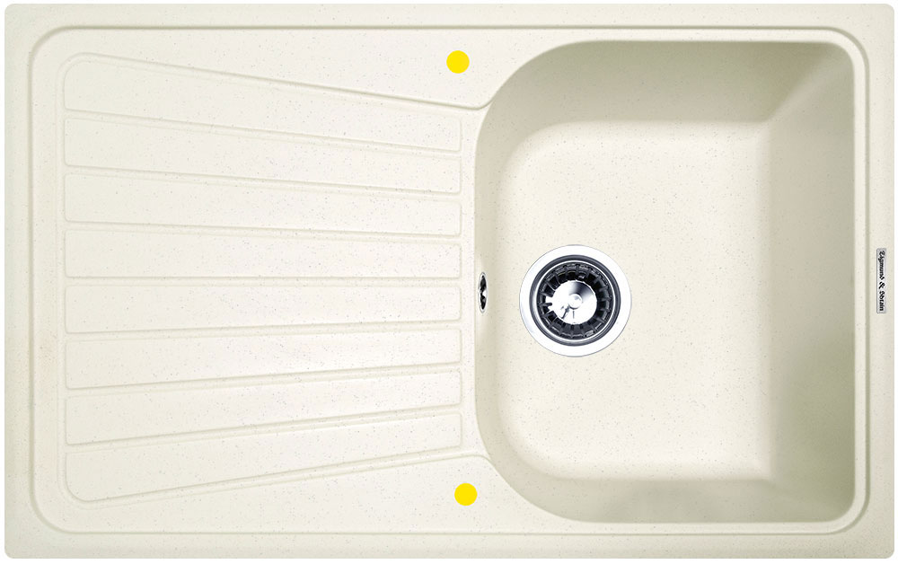 Изображение товара Кухонная мойка Zigmund & Shtain KLASSISCH 790 из искусственного гранита каменная соль