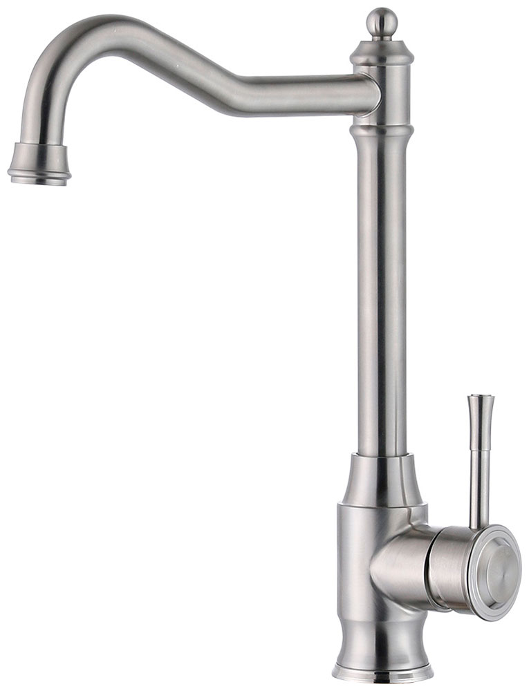 Изображение товара Кухонный смеситель Zorg SH 5208 INOX из нержавеющей стали с поворотным изливом