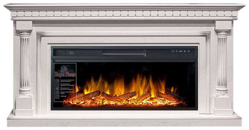 

Каминокомплект Royal Flame Dallas с очагом Vision 42 LOG LED слоновая кость, Слоновая кость/черный
