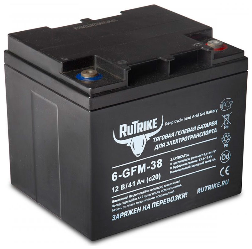 Изображение товара Тяговый аккумулятор Rutrike 6-GFM-38 (12V41A/H C20)