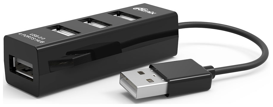 цена Разветвитель USB (USB хаб) Ritmix CR-2402 black