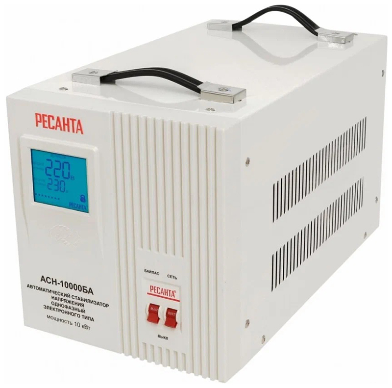 

Стабилизатор напряжения Ресанта АСН-10000БА, Белый
