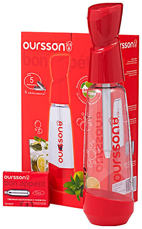 Набор для домашней газировки Oursson OS1005SK/RD (Красный) цена и фото