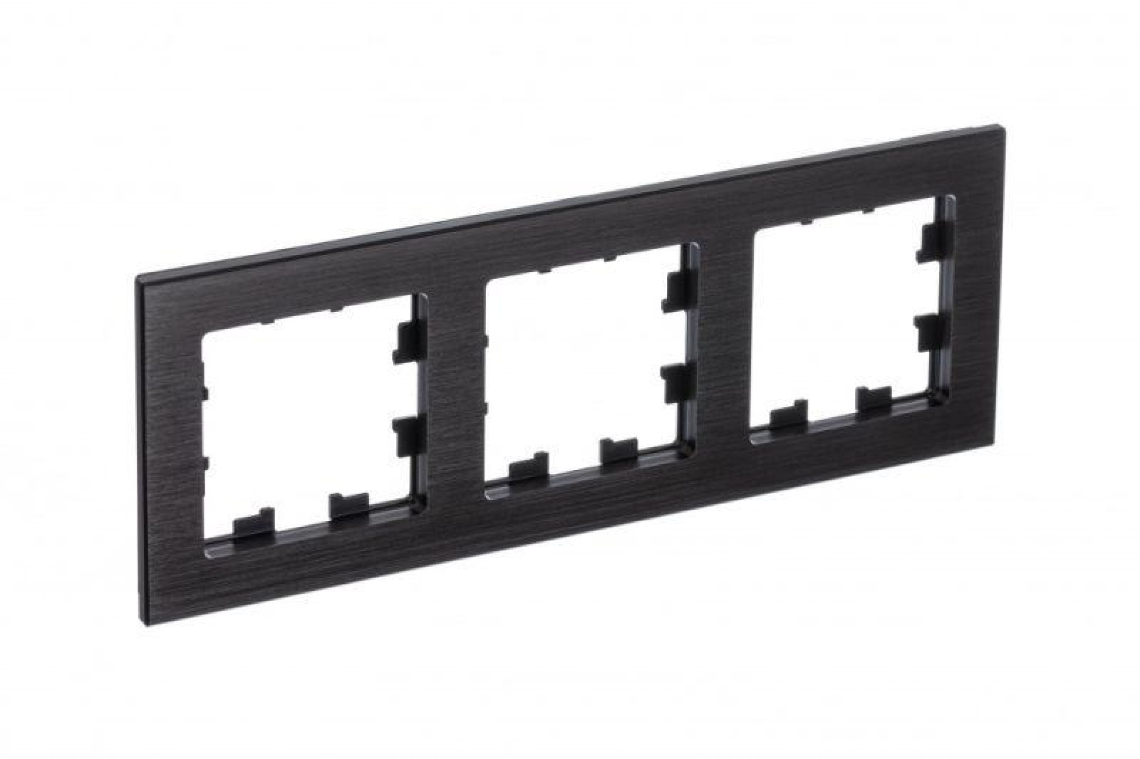 Изображение товара Рамка 3-м для электроприборов AtlasDesign Nature метал оникс Россия