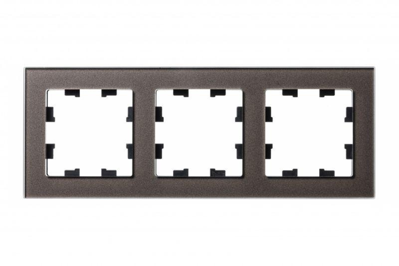 Изображение товара Рамки, декоративные элементы, основания для ЭУИ Systeme Electric Рамка 3-м AtlasDesign Nature стекло мокко SE