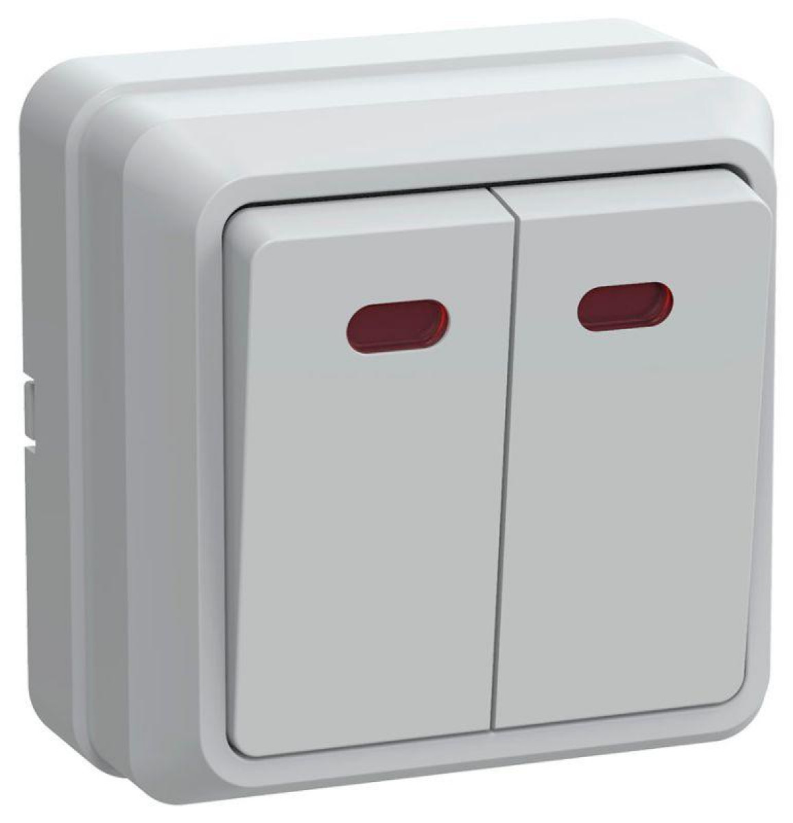 Изображение товара Выключатель 2-кл. ОП Октава 10А IP20 IP20-2-1-ОБ со свечением