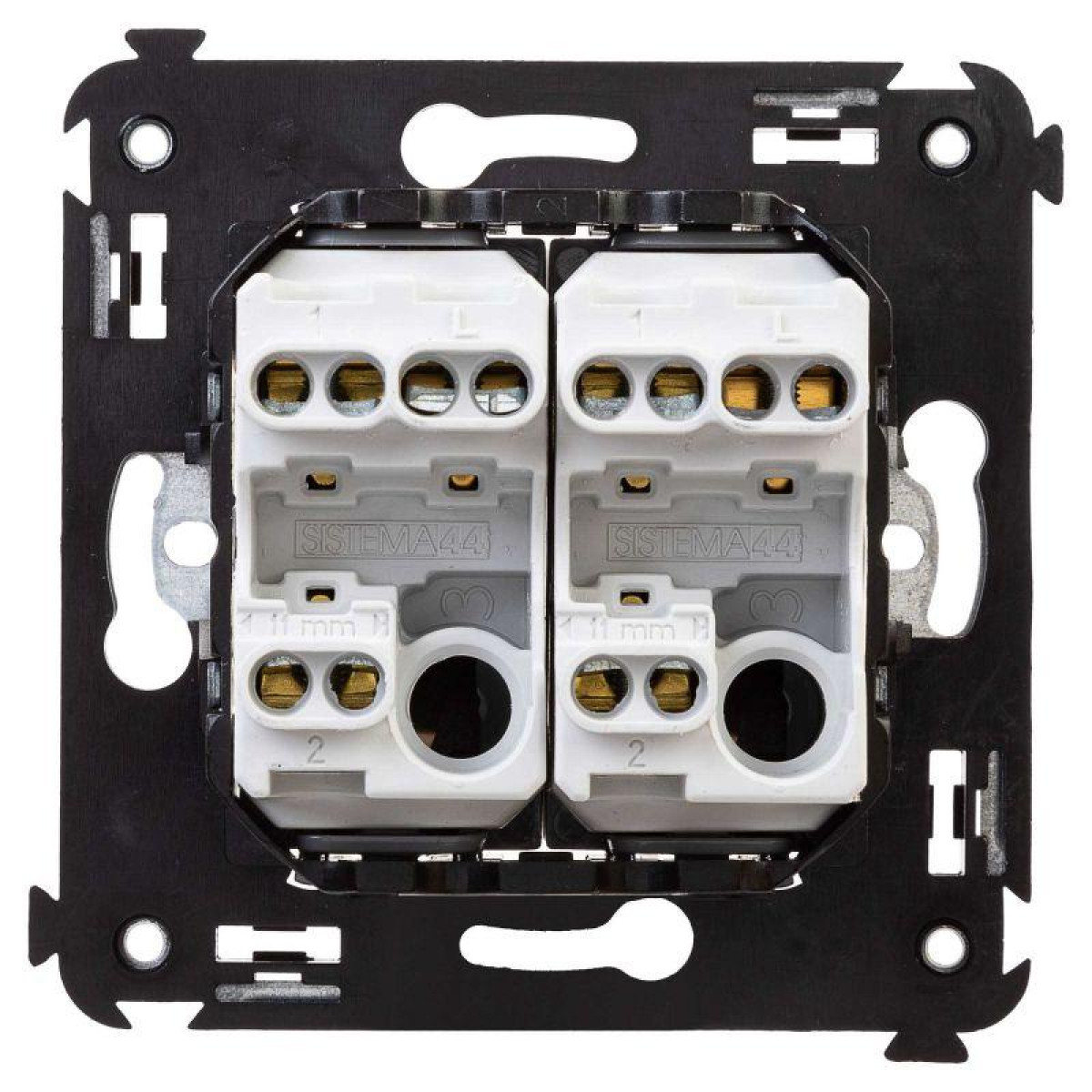 Изображение товара Выключатели, переключатели, диммеры DKC Переключатель 2-кл. 2мод. СП Avanti "Белое облако" 16А IP20 бел.