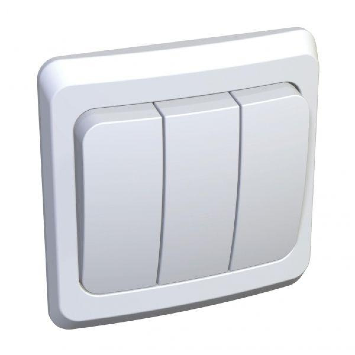 Изображение товара Выключатель 3-клавишный Systeme Electric СП Этюд IP20 10А бел