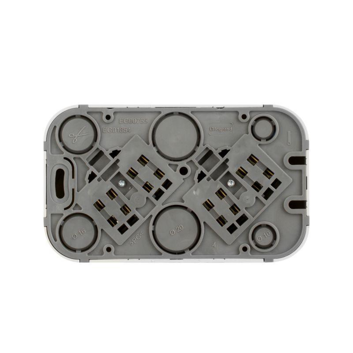 Изображение товара Розетка Legrand 2-м ОП Quteo 16А IP20 пластик Россия