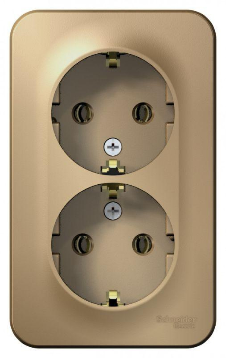 Изображение товара Розетки Systeme Electric Blanca 2-м ОП IP20 16А с заземлением