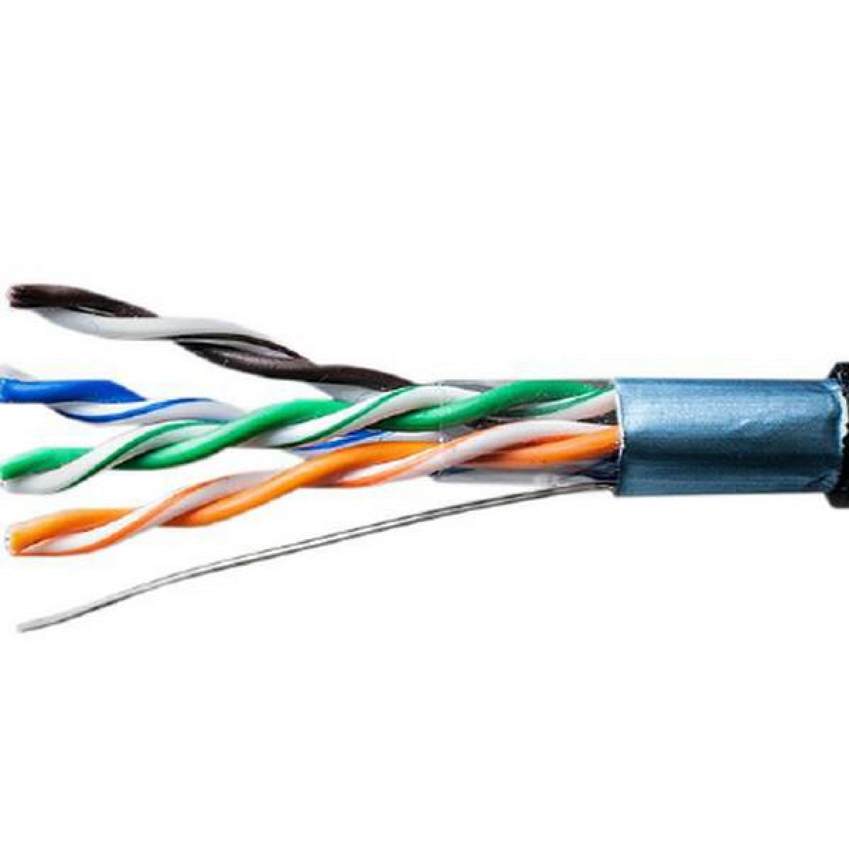 Изображение товара Кабели, провода и аксессуары Suprlan Кабель витая пара F/UTP кат.5E 4х2х24AWG solid CU PE Outdoor Standard черн. (м)