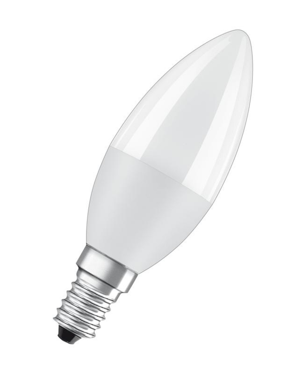 Изображение товара Лампочка Ledvance LED Value, LVCLB75, 10SW/830, 10 Вт, свеча, матовая, E14, 230 В, 10х1 RU OSRAM