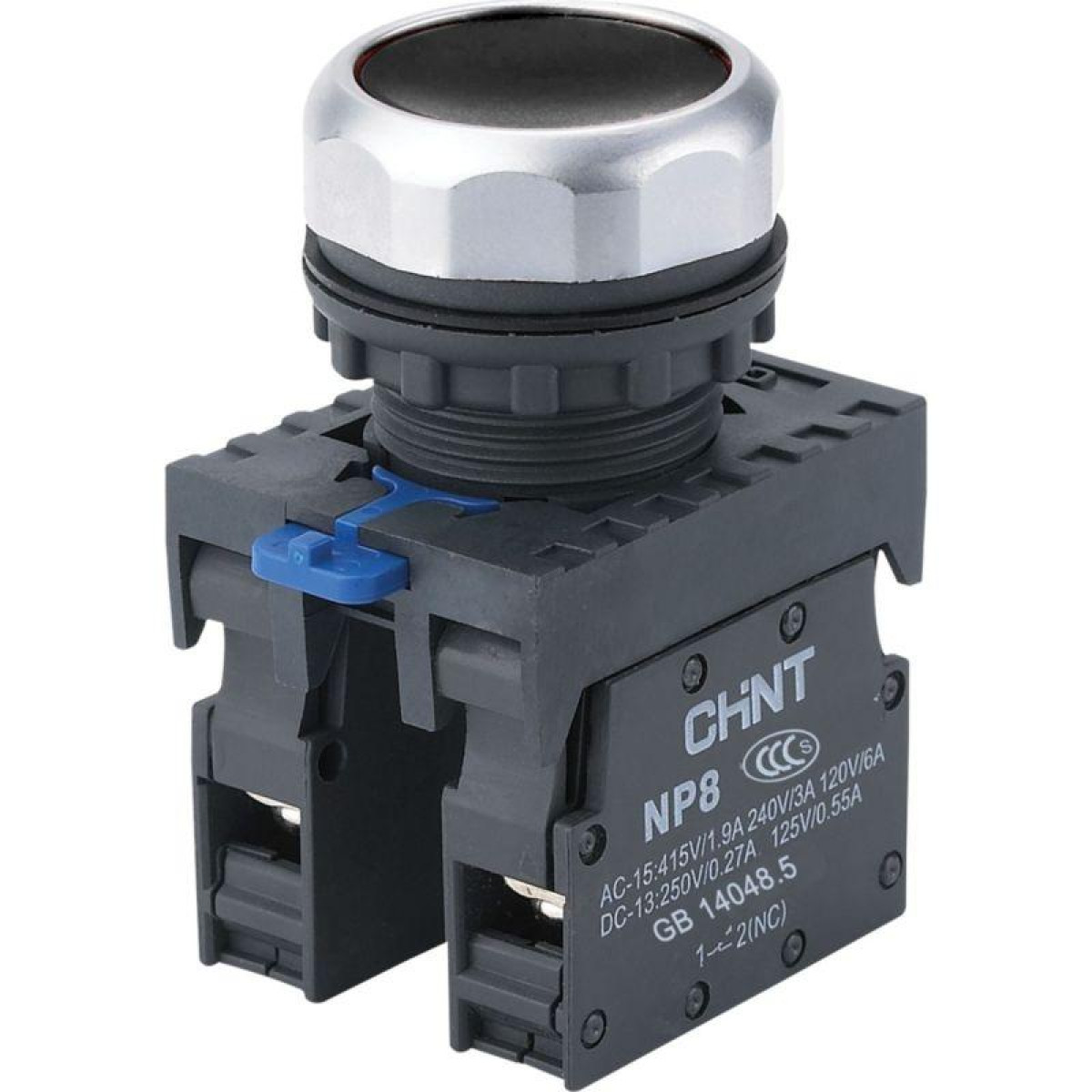 Изображение товара Chint NP8 11BN 2 кнопка управления без подсветки черная IP65