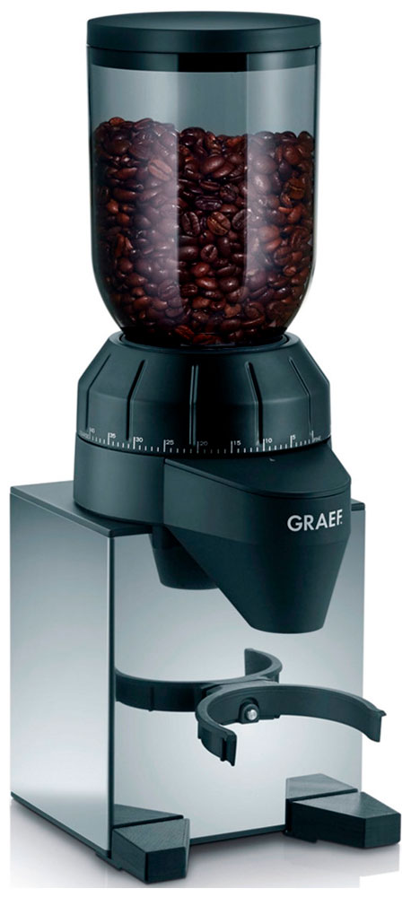 Кофемолка Graef CM 820 серебристый/черный кофемолка graef cm 500 серебристый