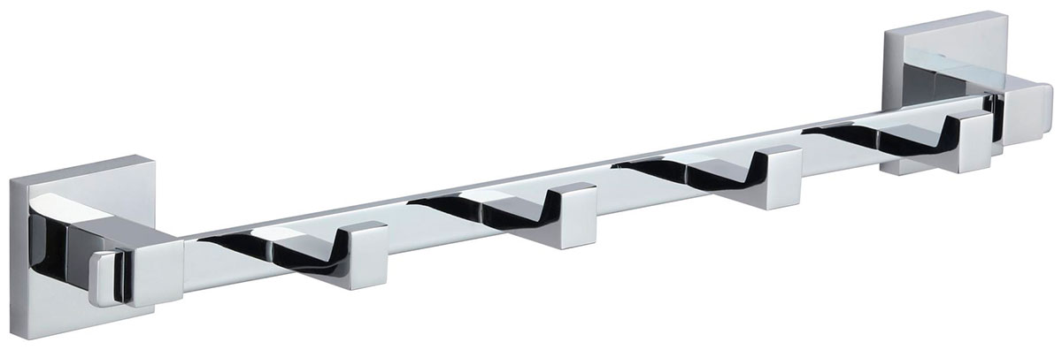 Изображение товара Планка с крючками Savol S-06574A 4 крючка хром латунь 5 лет гарантия