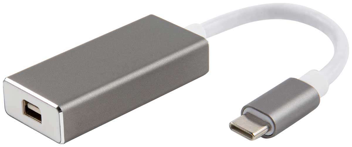 Адаптер Barn&Hollis Type-C - mini-DP для MacBook, серый