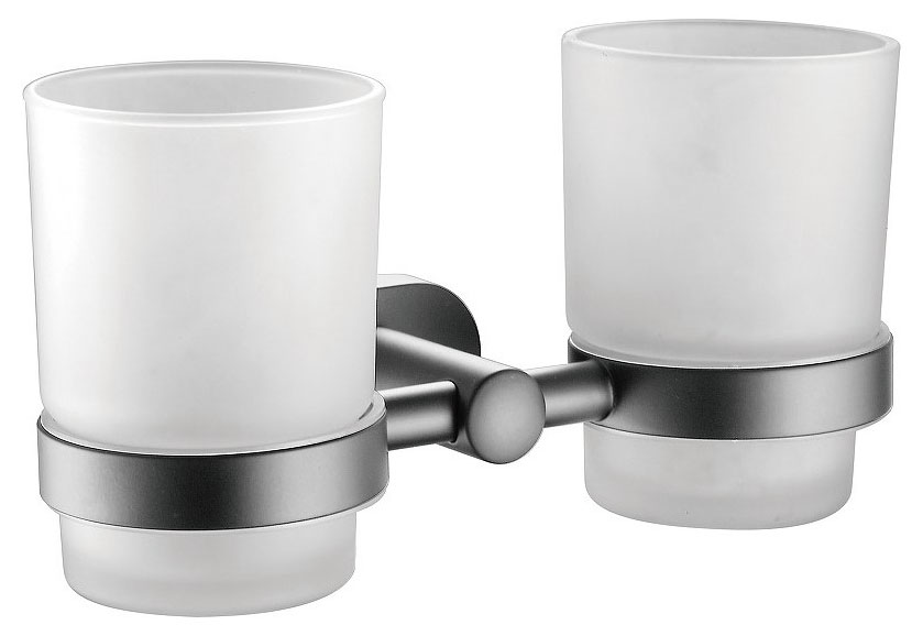 Изображение товара Стакан с держателем Belz двойной B905/вороненая сталь (B90508)