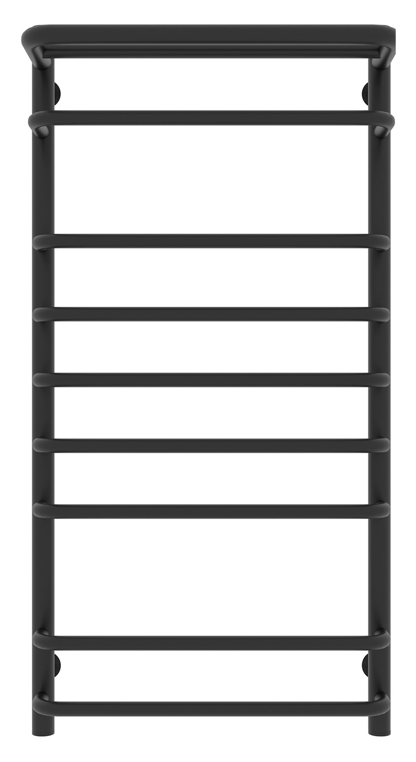 Изображение товара Водяной полотенцесушитель Laris Стандарт П9 100x50 с полкой черный матовый