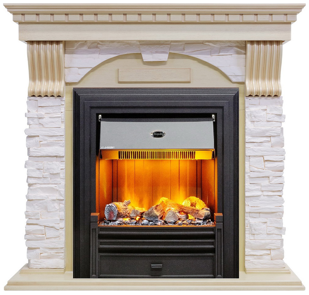 Изображение товара Каминокомплект Dimplex Dublin арочный сланец крем 2 кВт с эффектом Opti-Myst
