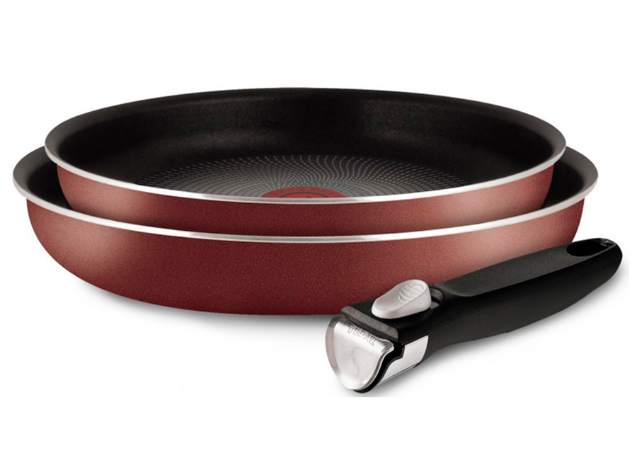 Изображение товара Набор посуды со съемной ручкой Tefal 22/26/ручка 5 INGENIO RED 04175810
