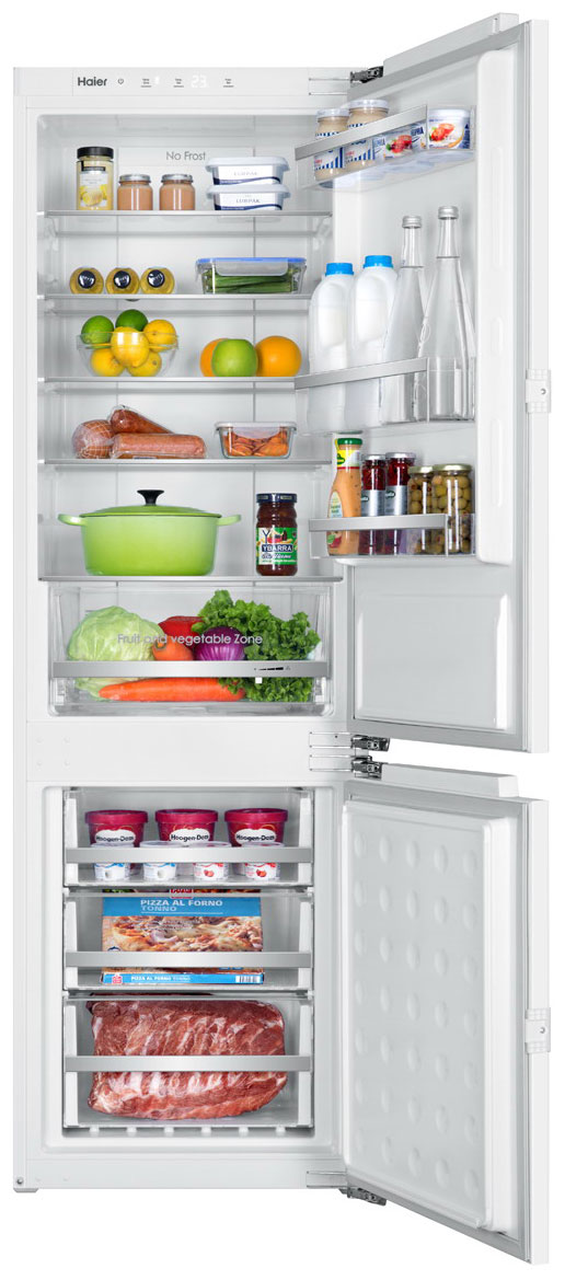 Встраиваемый двухкамерный холодильник Haier BCFT 628 AWRU встраиваемый двухкамерный холодильник haier hrf310wbru