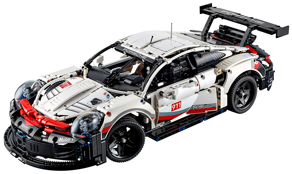 конструктор technic техник porsche 911 rsr деталей 1580 Конструктор Lego Porsche 911 RSR 42096