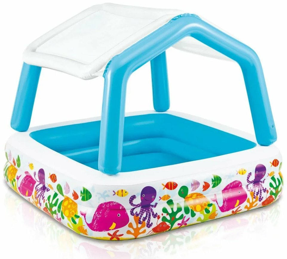 Изображение товара Детский надувной бассейн Intex Sun Shade 57470 280л с навесом для защиты от солнца