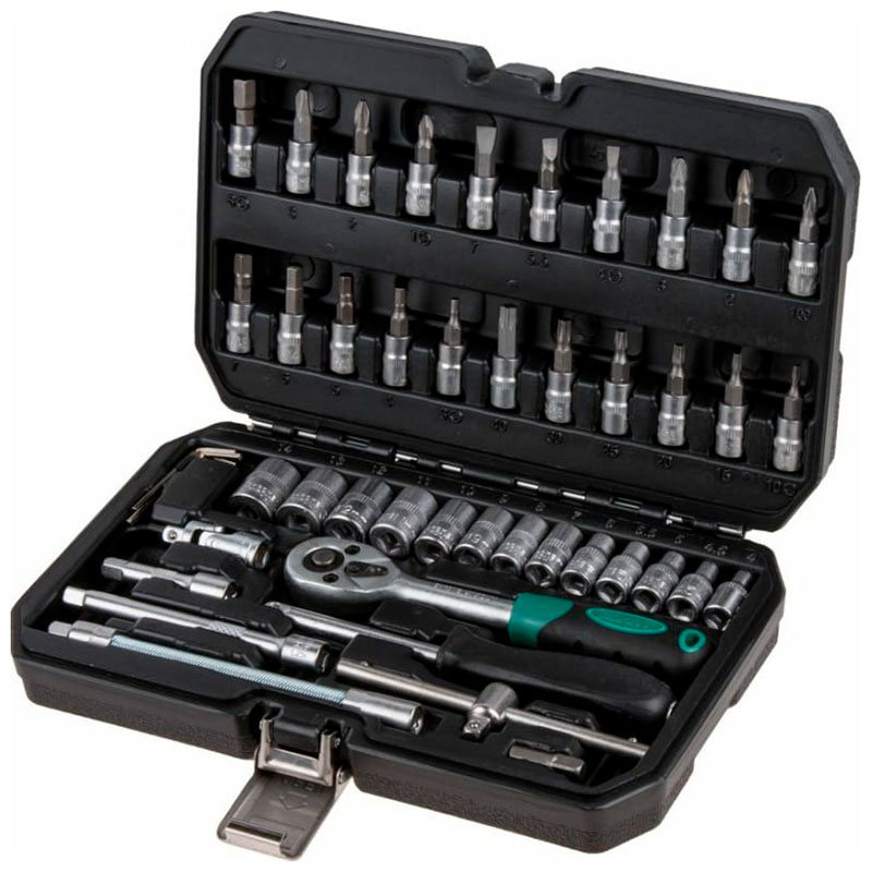 Изображение товара Набор головок и бит Волат 46 пр. 1/4 дюйма профессиональный