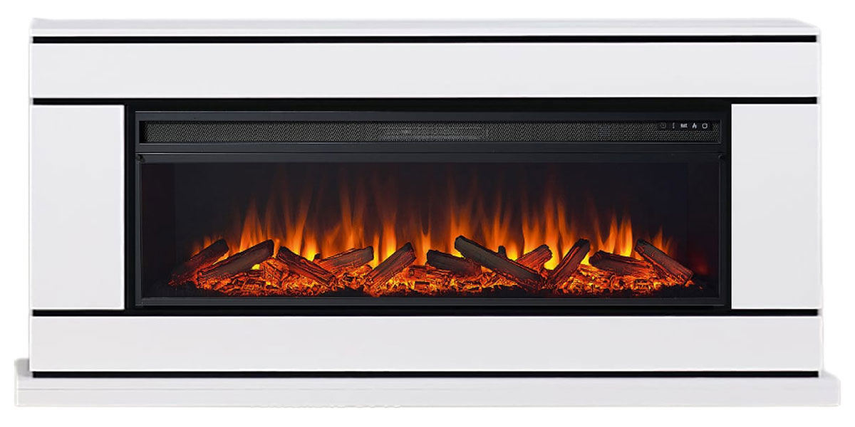 Изображение товара Электрокамин комплект Elekam Bertino с очагом Pulsar 60 белый черный напольный