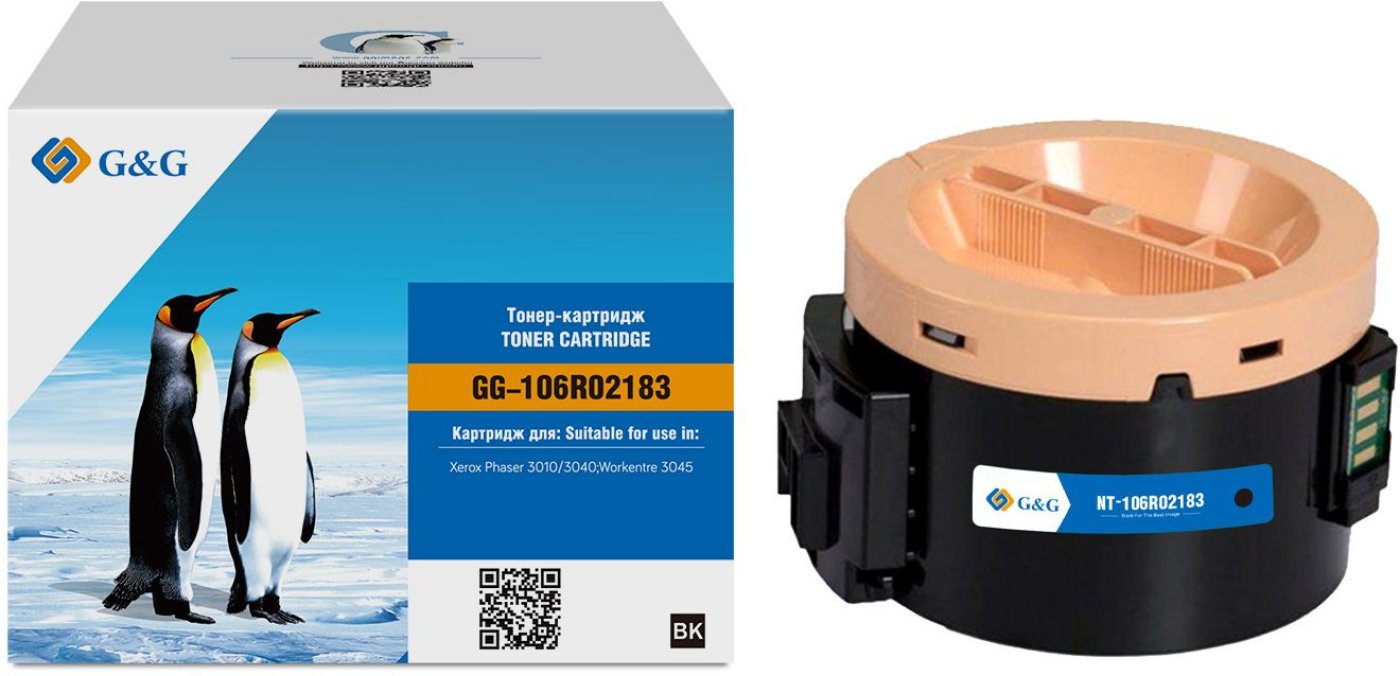 Изображение товара Картридж лазерный G&G GG-106R02183 черный (2300стр.) для Xerox Phaser 3010/3040;Workentre 3045