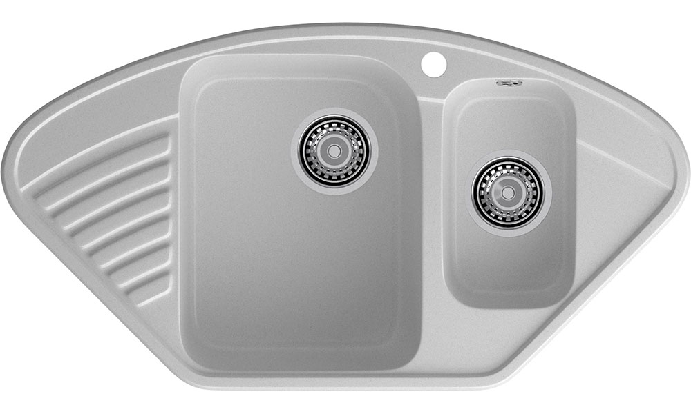 

Кухонная мойка GranFest QUARZ 14, угловая, 15-чаши, 930x500мм, серый (14 серый)