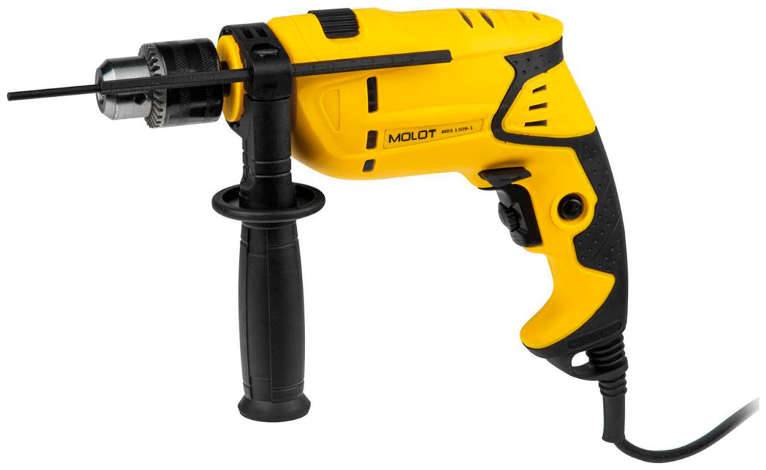 

Дрель ударная Molot MDS 1309-1, в коробке (800 Вт, ЗВП, 1 скорость) (0329092)