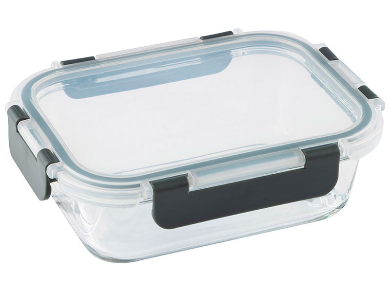 Изображение товара Контейнер из жаропрочного стекла Leonord Praktisch, 600 мл, с пластиковой крышкой, со съемными защелками (106025)