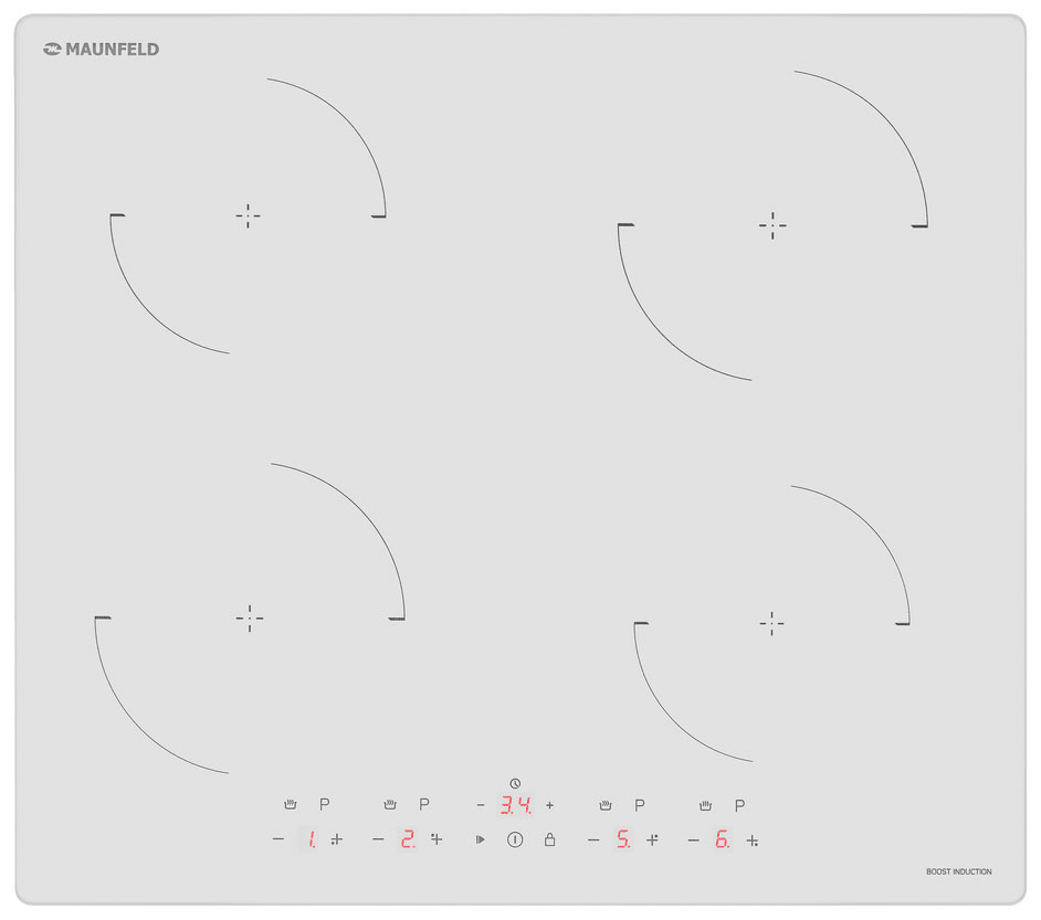 Встраиваемая электрическая варочная панель Maunfeld CVI604EXWH Встраиваемая электрическая варочная панель Maunfeld CVI604EXWH